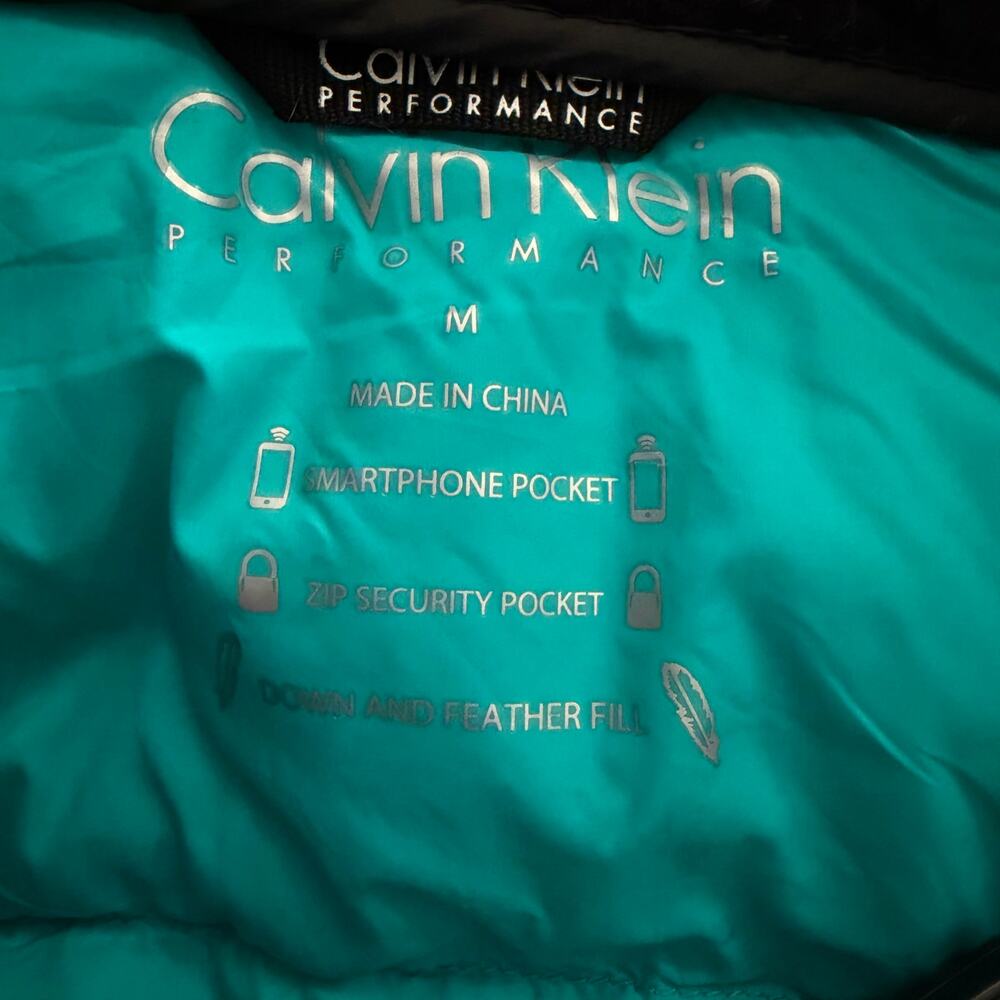 Calvin Klein aqua zip up puffer vest tennis activewear - Picture 11 of 12